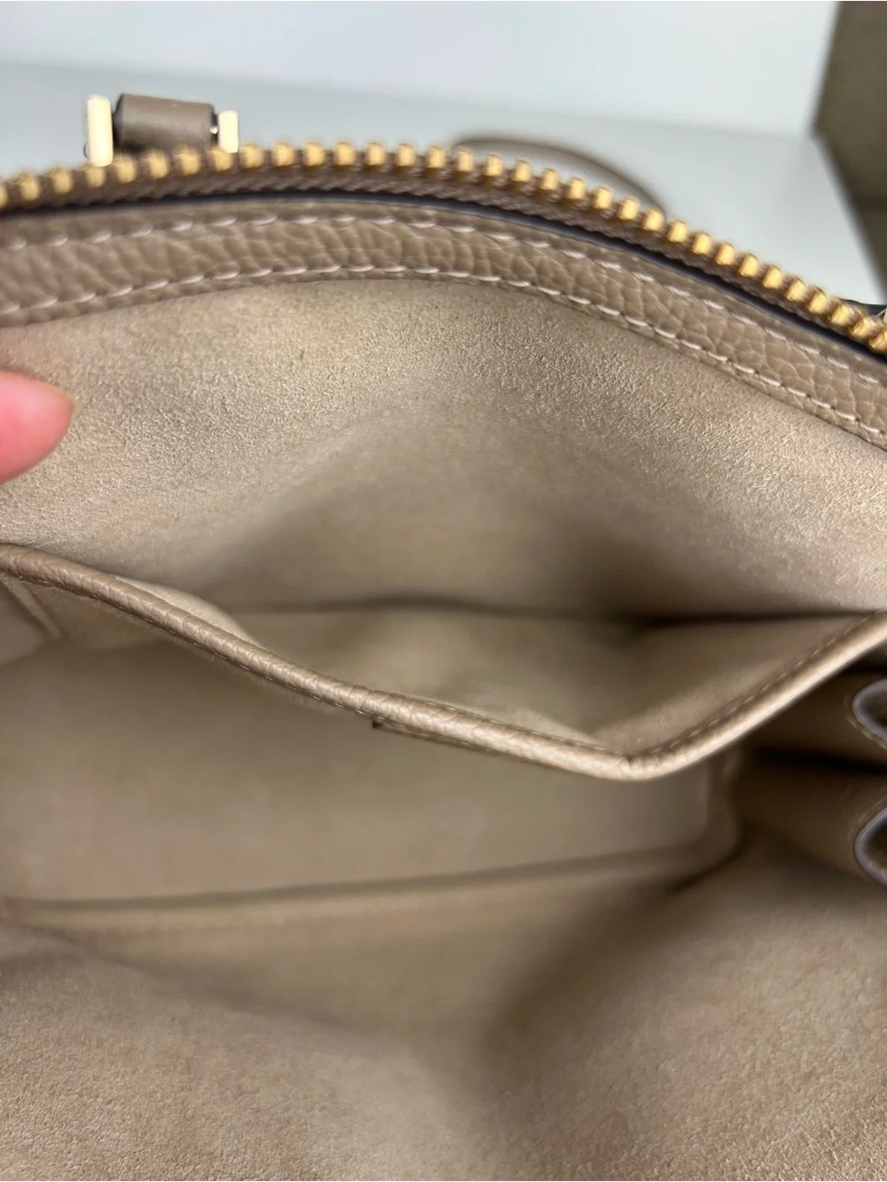 TORY BURCH MINI SWING SATCHEL CROSSBODY TAUPE